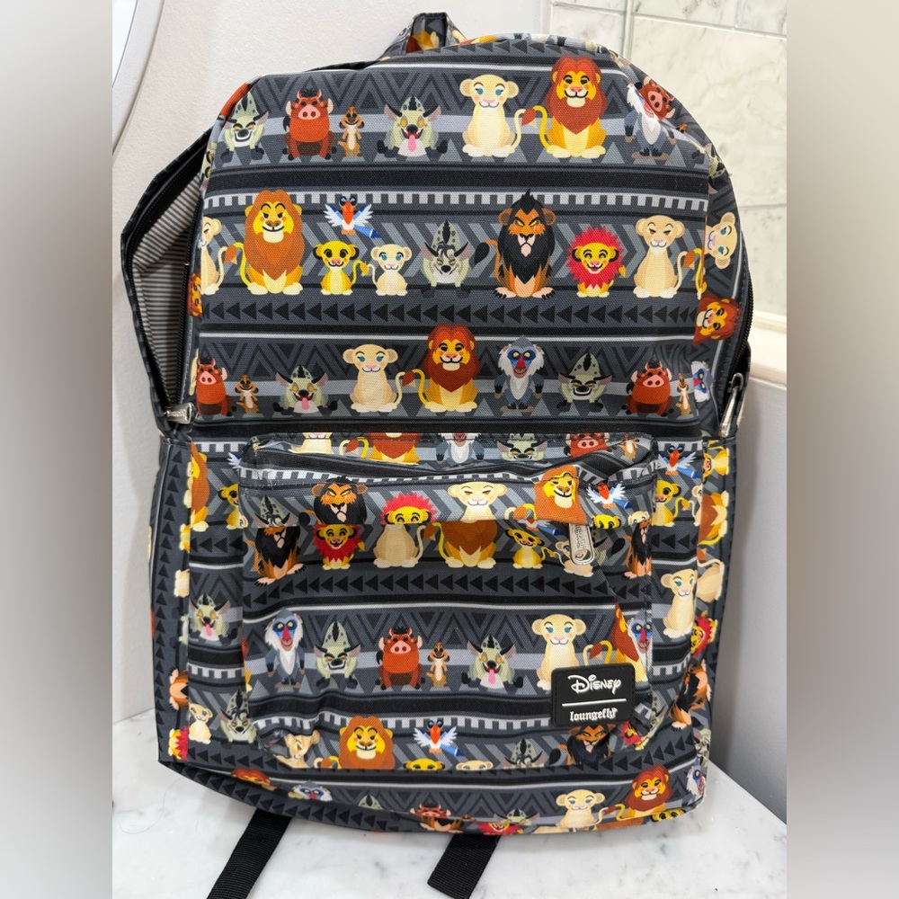 Loungefly Disney The Lion King Chibi Print Nylon Backpack